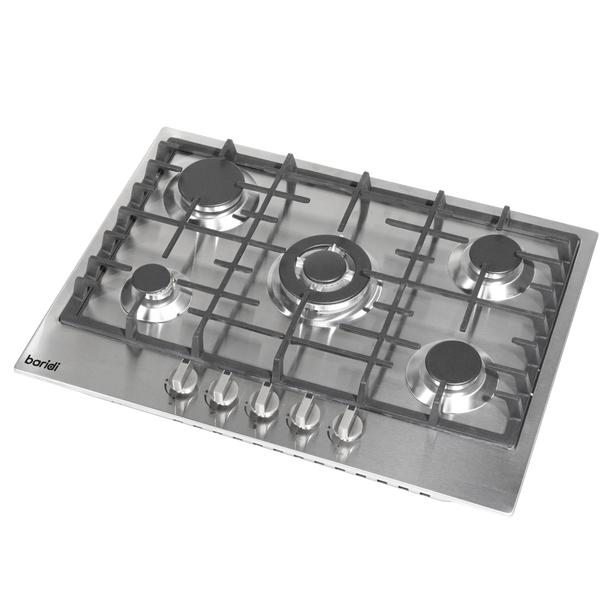 Sealey DH227 │ Baridi Gas Hob with 5 Cooking Zones 70cm - Stainless Steel
