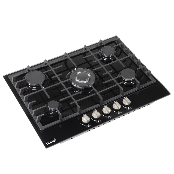 Sealey DH228 │ Baridi Gas Hob with 5 Cooking Zones 70cm - Black