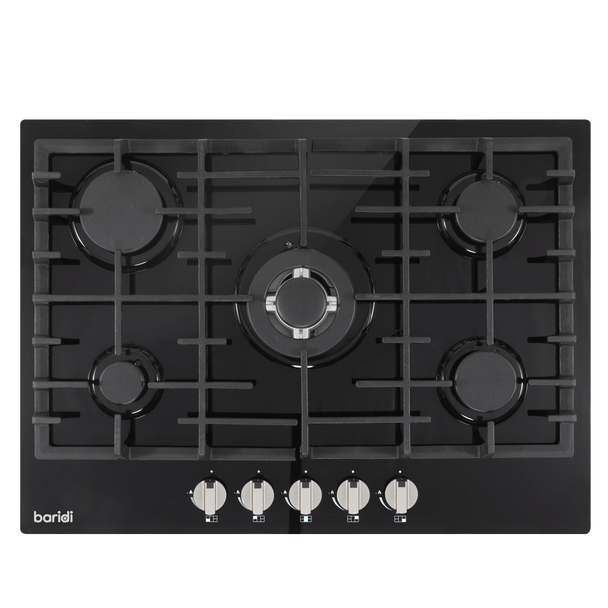 Sealey DH228 │ Baridi Gas Hob with 5 Cooking Zones 70cm - Black