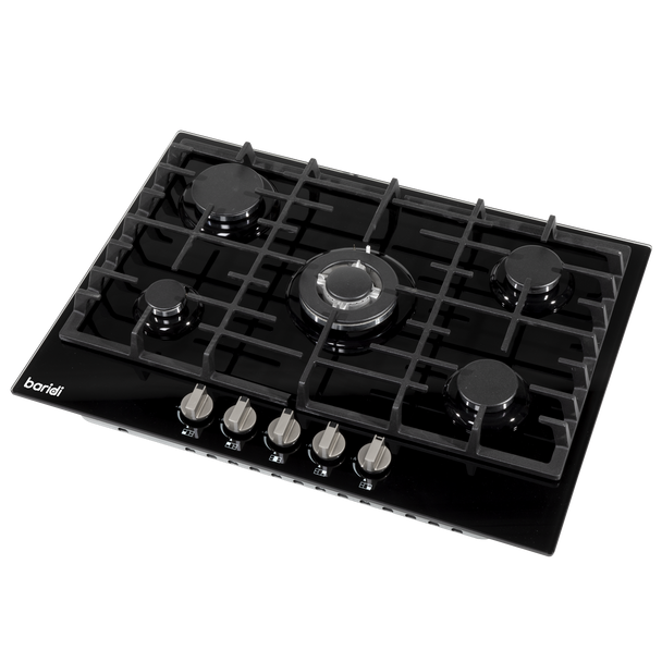 Sealey DH228 │ Baridi Gas Hob with 5 Cooking Zones 70cm - Black