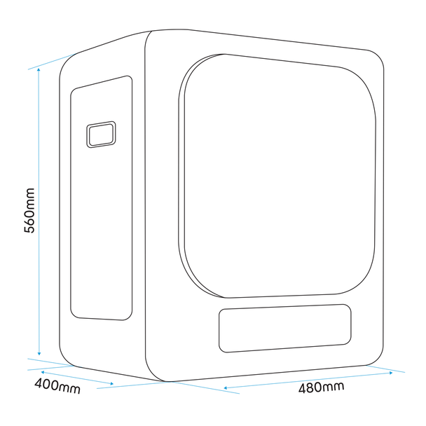 Sealey DH229 │ Baridi Tabletop Tumble Dryer with Digital Controls 2.5kg Capacity - Black