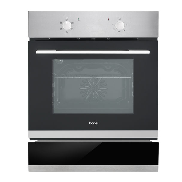 Sealey DH233 │ Baridi Integrated Fan-Assisted Electric Oven 60cm 55L Capacity with Warming Drawer - Black/Stainless Steel