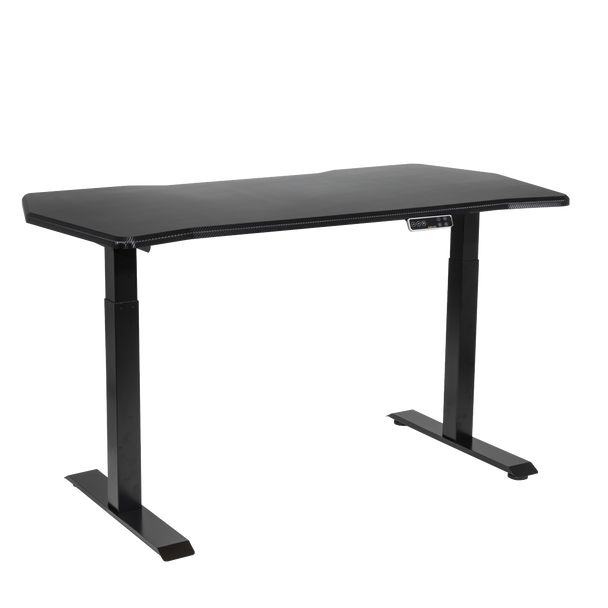 Sealey DH241 │ Dellonda Carbon Fibre Effect Electric Height Adjustable Standing Desk, 1400 x 700mm Dual Motor 100kg