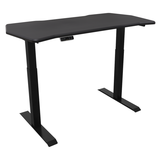 Sealey DH241 │ Dellonda Carbon Fibre Effect Electric Height Adjustable Standing Desk, 1400 x 700mm Dual Motor 100kg