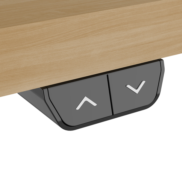 Sealey DH242 │ Dellonda Single Motor Ultra-Quiet Adjustable-Height Electric Sit/Stand Desk - Oak Desktop