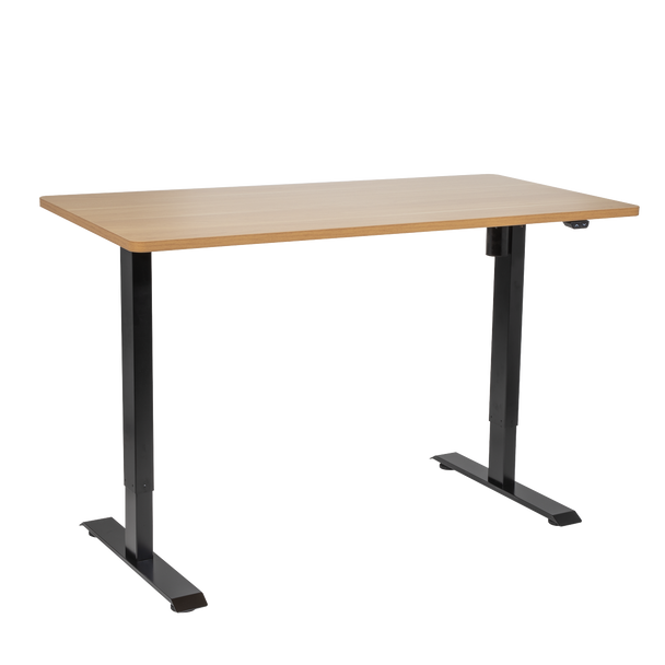 Sealey DH242 │ Dellonda Single Motor Ultra-Quiet Adjustable-Height Electric Sit/Stand Desk - Oak Desktop