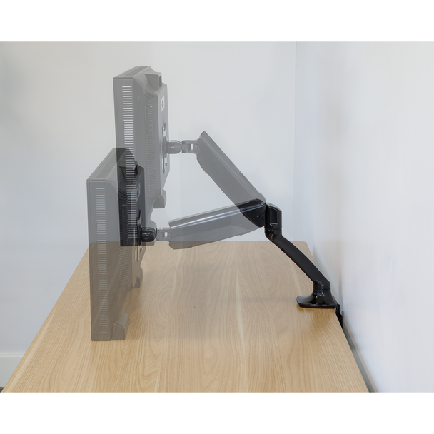 Sealey DH24 │ Dellonda Adjustable Single Monitor Arm with 360° Rotation - Black