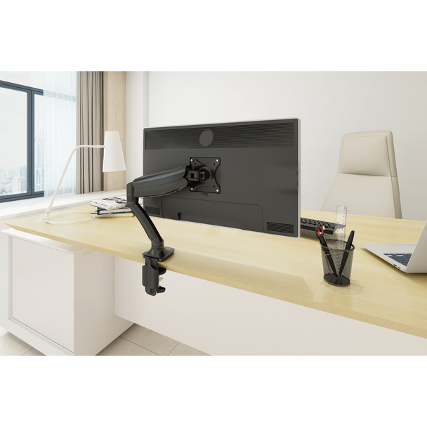 Sealey DH24 │ Dellonda Adjustable Single Monitor Arm with 360° Rotation - Black