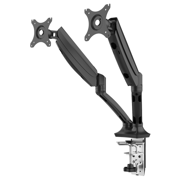 Sealey DH25 │ Dellonda Adjustable Double Monitor Arm with 360° Rotation - Black