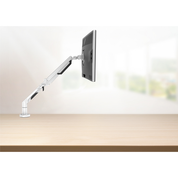 Sealey DH26 │ Dellonda Adjustable Single Monitor Arm with 360° Rotation - White