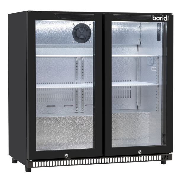 Sealey DH272 │ Baridi Hinged Double Door, Back Bar Drinks Fridge/Cooler, 190L Capacity