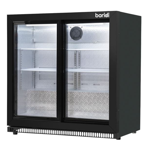 Sealey DH273 │ Baridi Back Bar Drinks Fridge/Cooler with Double Sliding Doors, 190L Capacity