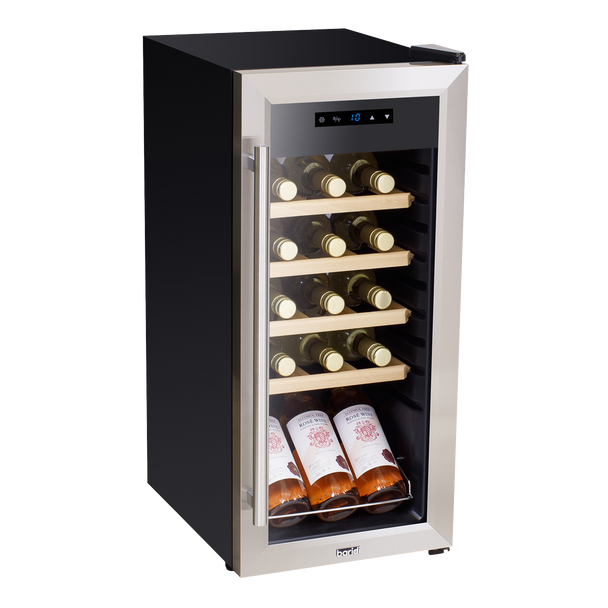 Sealey DH29 │ Baridi 18 Bottle Wine Fridge & Cooler - Stainless Steel