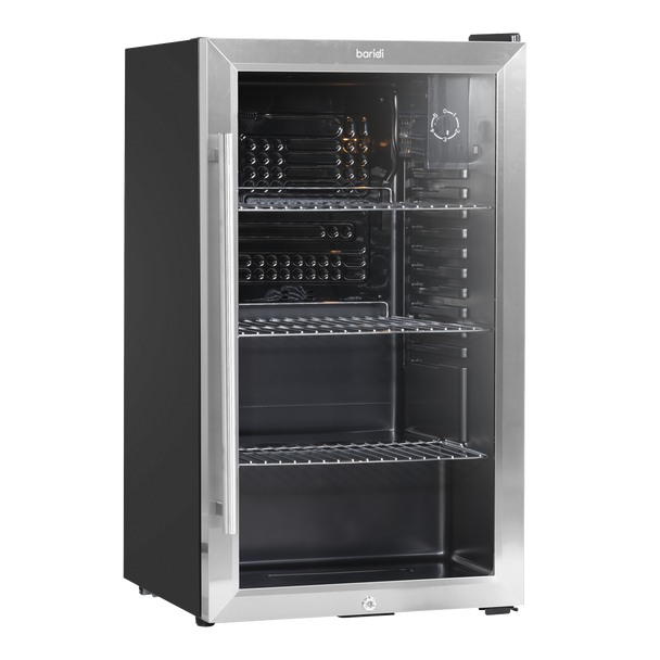 Sealey DH31 │ Baridi Wine, Beer & Drinks Fridge 85L Capacity - Stainless Steel