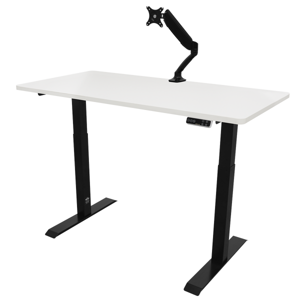 Sealey DH32 │ Dellonda White Electric Height Adjustable Standing Desk, 1400 x 700mm Dual Motor 100kg