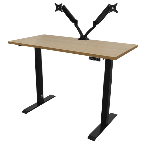 Sealey DH33 │ Dellonda Oak Electric Height Adjustable Standing Desk, 1400 x 700mm Dual Motor 100kg