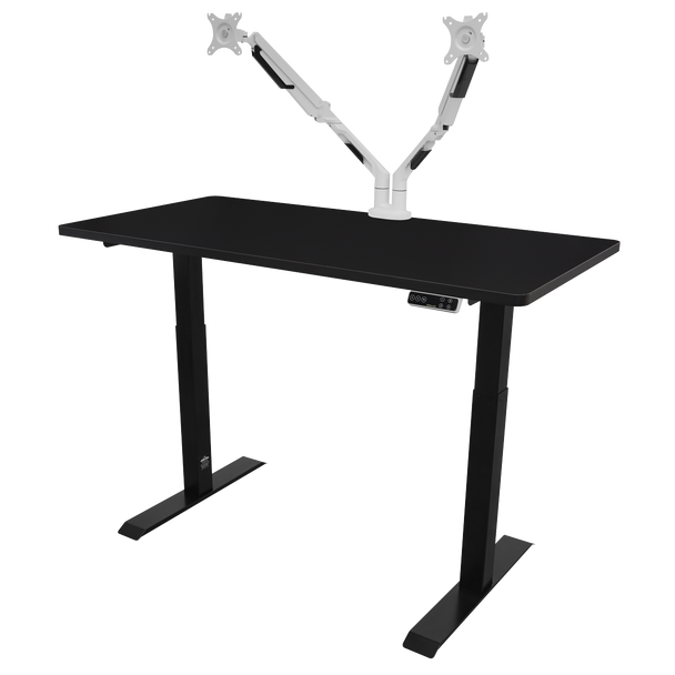Sealey DH34 │ Dellonda Black Electric Height Adjustable Standing Desk, 1400 x 700mm Dual Motor 100kg