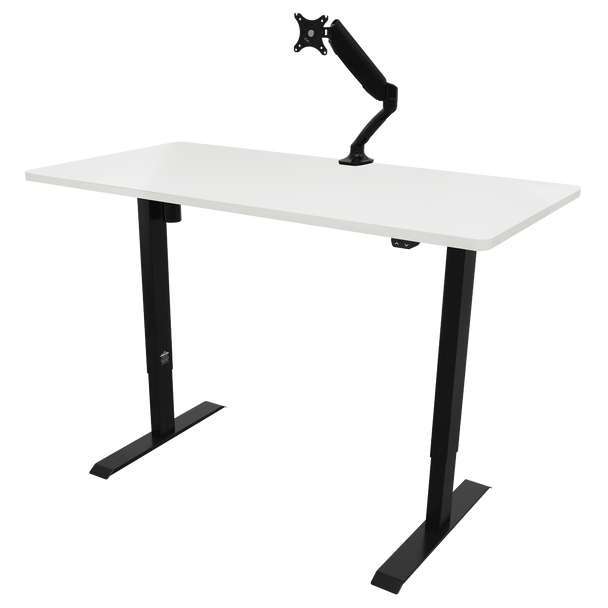 Sealey DH36 │ Dellonda Single Motor Ultra-Quiet Adjustable-Height Electric Sit/Stand Desk - White Desktop