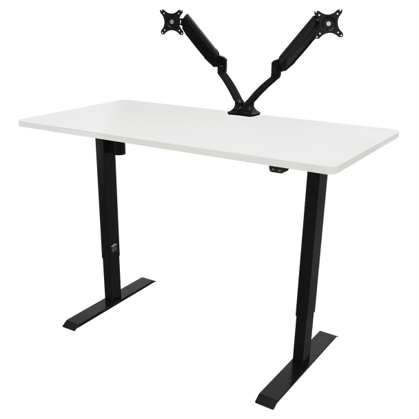 Sealey DH36 │ Dellonda Single Motor Ultra-Quiet Adjustable-Height Electric Sit/Stand Desk - White Desktop