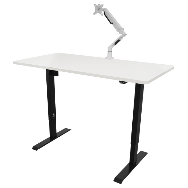 Sealey DH36 │ Dellonda Single Motor Ultra-Quiet Adjustable-Height Electric Sit/Stand Desk - White Desktop