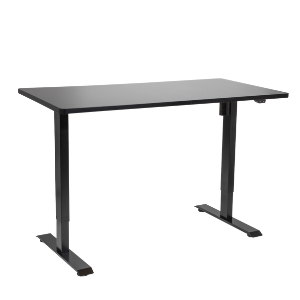 Sealey DH38 │ Dellonda Single Motor Ultra-Quiet Adjustable-Height Electric Sit/Stand Desk - Black Desktop