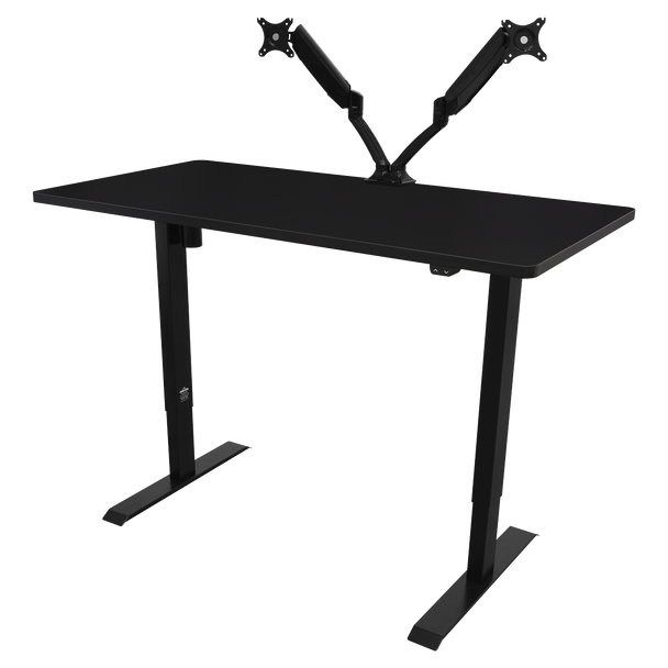 Sealey DH38 │ Dellonda Single Motor Ultra-Quiet Adjustable-Height Electric Sit/Stand Desk - Black Desktop