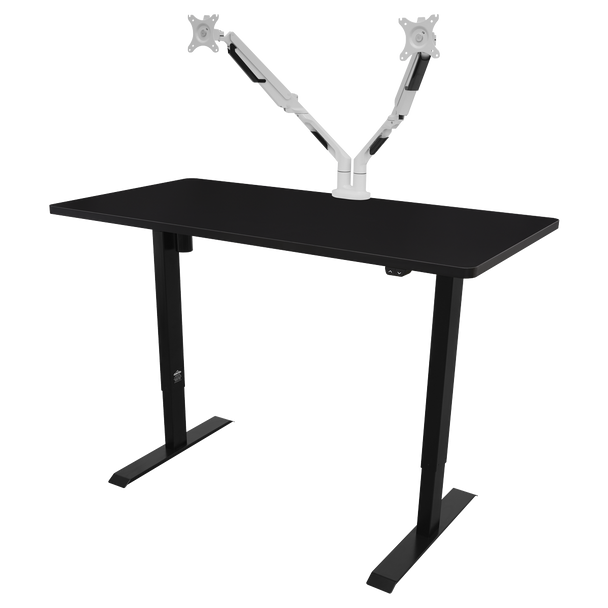 Sealey DH38 │ Dellonda Single Motor Ultra-Quiet Adjustable-Height Electric Sit/Stand Desk - Black Desktop