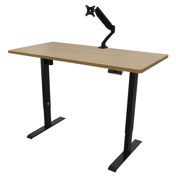 Sealey DH41 │ Dellonda Oak Electric Adjustable-Height Standing Desk with Memory, Quiet & Fast 1400 x 700mm