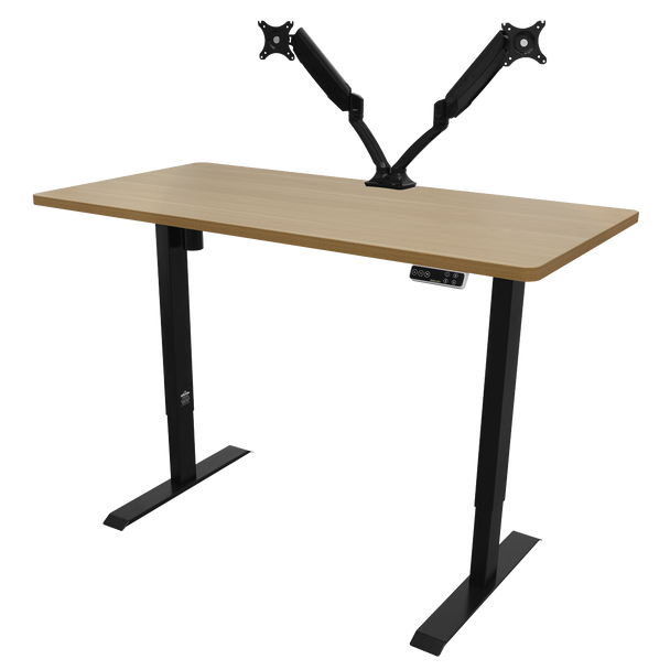 Sealey DH41 │ Dellonda Oak Electric Adjustable-Height Standing Desk with Memory, Quiet & Fast 1400 x 700mm
