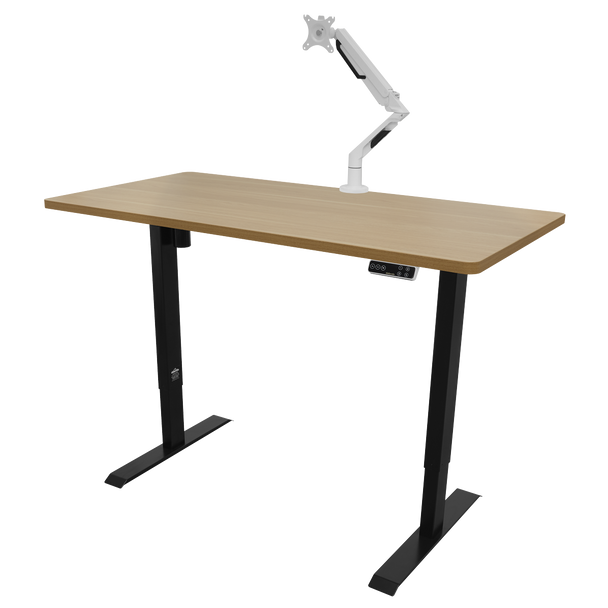Sealey DH41 │ Dellonda Oak Electric Adjustable-Height Standing Desk with Memory, Quiet & Fast 1400 x 700mm