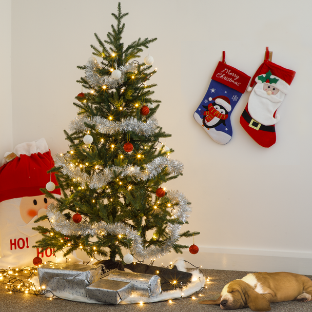 Sealey DH44 │ Dellonda Artificial Hinged Christmas Tree 5ft(150cm)