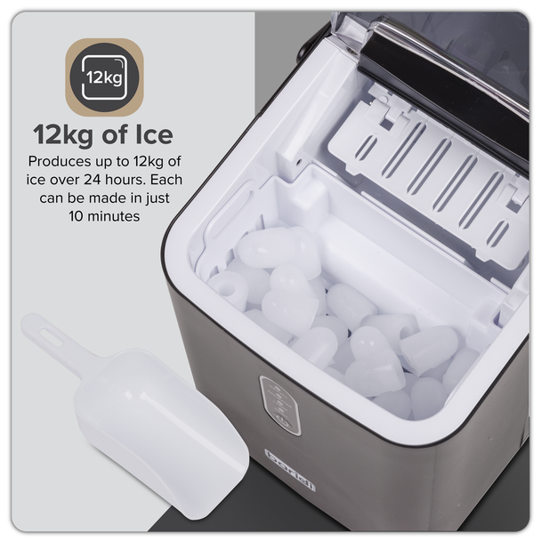 Sealey DH52 │ Baridi Ice Cube Maker with LED Display & 10 Minute Freeze