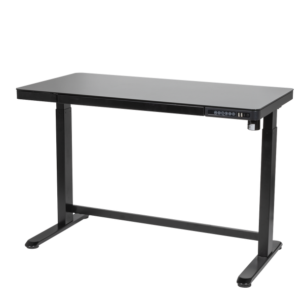 Sealey DH53 │ Dellonda Single Motor Ultra-Quiet Electric Desk with Control Panel, USB Port & Drawer - Black Desktop