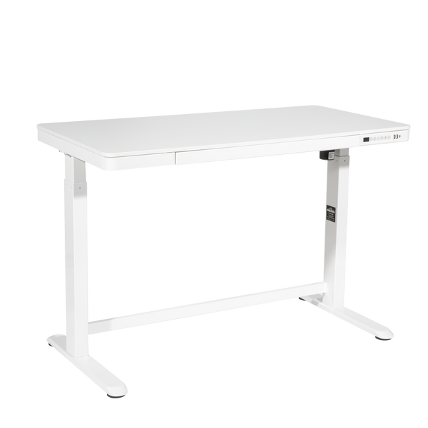 Sealey DH54 │ Dellonda Single Motor Ultra-Quiet Electric Desk with Control Panel, USB Port & Drawer - White Desktop