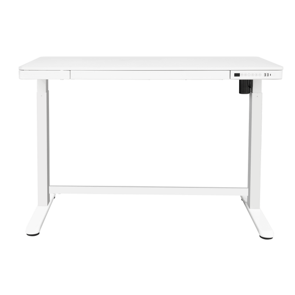 Sealey DH54 │ Dellonda Single Motor Ultra-Quiet Electric Desk with Control Panel, USB Port & Drawer - White Desktop