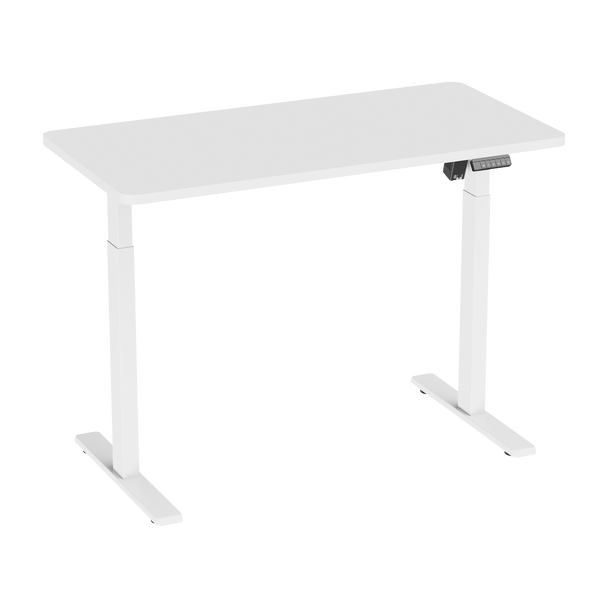 Sealey DH56 │ Dellonda Single Motor Ultra-Quiet Adjustable-Height Electric Sit/Stand Desk - White Desktop