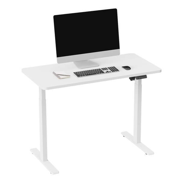 Sealey DH56 │ Dellonda Single Motor Ultra-Quiet Adjustable-Height Electric Sit/Stand Desk - White Desktop