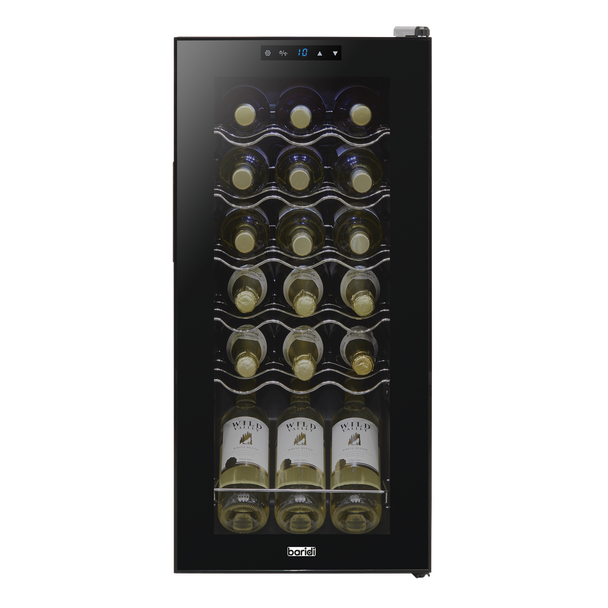 Sealey DH6 │ Baridi 18 Bottle Wine Fridge & Cooler - Black