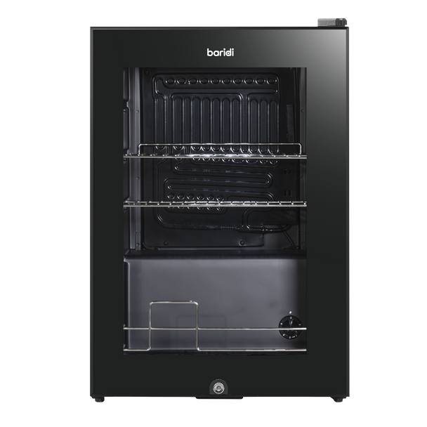 Sealey DH62 │ Baridi Beer & Drinks Fridge with LED Light, Black and Glass Door 60L