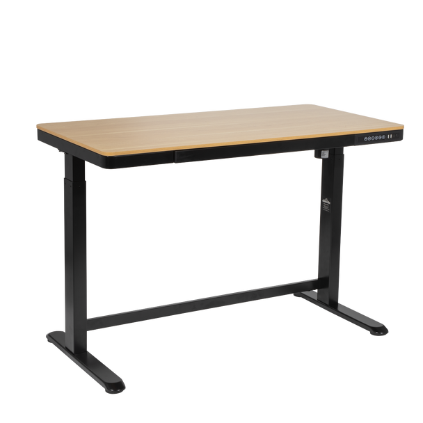 Sealey DH65 │ Dellonda Single Motor Ultra-Quiet Electric Desk with Control Panel, USB Port & Drawer - Oak Desktop
