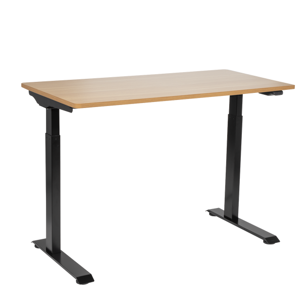 Sealey DH66 │ Dellonda Single Motor Ultra-Quiet Adjustable-Height Electric Sit/Stand Desk - Oak Desktop