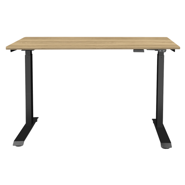 Sealey DH66 │ Dellonda Single Motor Ultra-Quiet Adjustable-Height Electric Sit/Stand Desk - Oak Desktop