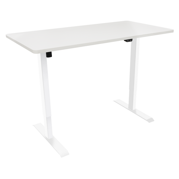 Sealey DH67 │ Dellonda Single Motor Ultra-Quiet Adjustable-Height Electric Sit/Stand Desk - White Desktop