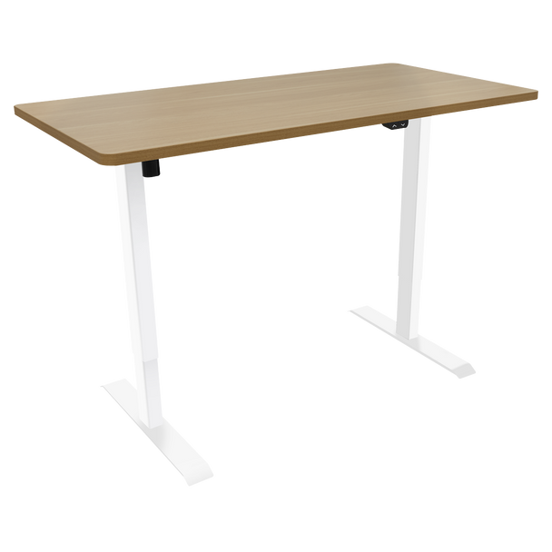 Sealey DH68 │ Dellonda Single Motor Ultra-Quiet Adjustable-Height Electric Sit/Stand Desk - Oak Desktop