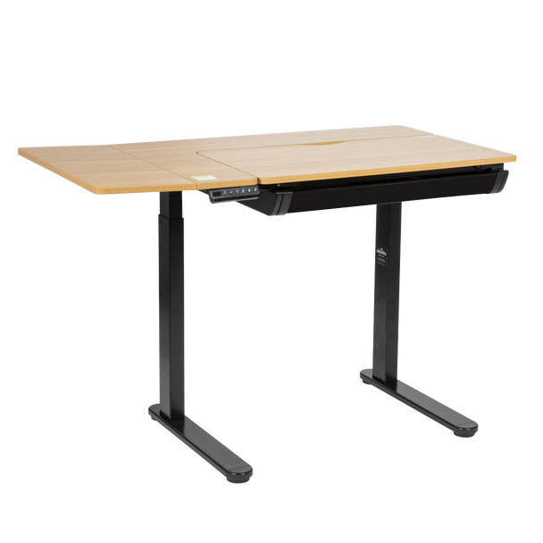 Sealey DH71 │ Dellonda Single Motor Ultra-Quiet Electric Adjustable Drawing Table with 40° Tilt, Drawer & Side Table