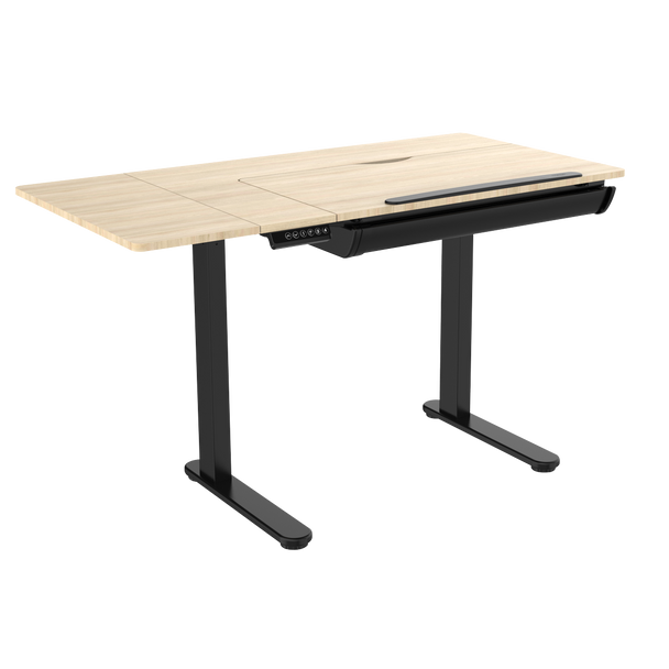 Sealey DH71 │ Dellonda Single Motor Ultra-Quiet Electric Adjustable Drawing Table with 40° Tilt, Drawer & Side Table