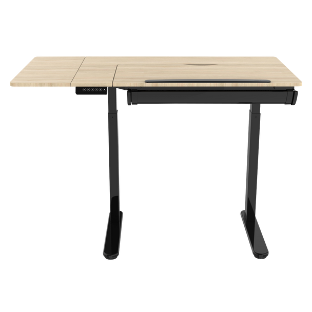 Sealey DH71 │ Dellonda Single Motor Ultra-Quiet Electric Adjustable Drawing Table with 40° Tilt, Drawer & Side Table