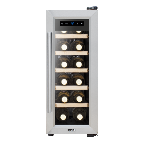Sealey DH74 │ Baridi 12 Bottle Wine Fridge & Cooler - Stainless Steel