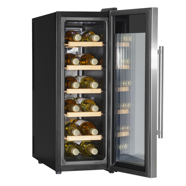 Sealey DH74 │ Baridi 12 Bottle Wine Fridge & Cooler - Stainless Steel