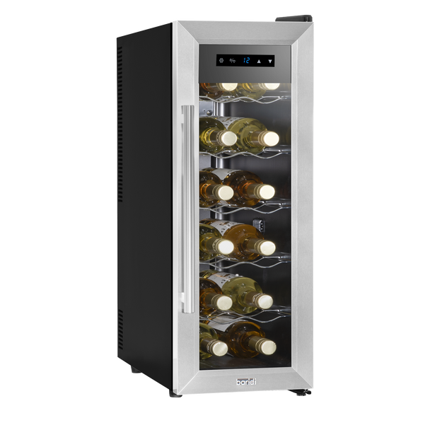 Sealey DH74 │ Baridi 12 Bottle Wine Fridge & Cooler - Stainless Steel